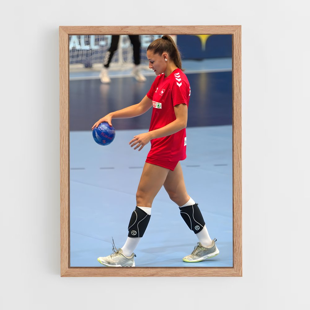 Poster Ehf cup joueuse – affiche Handball (vue 4)